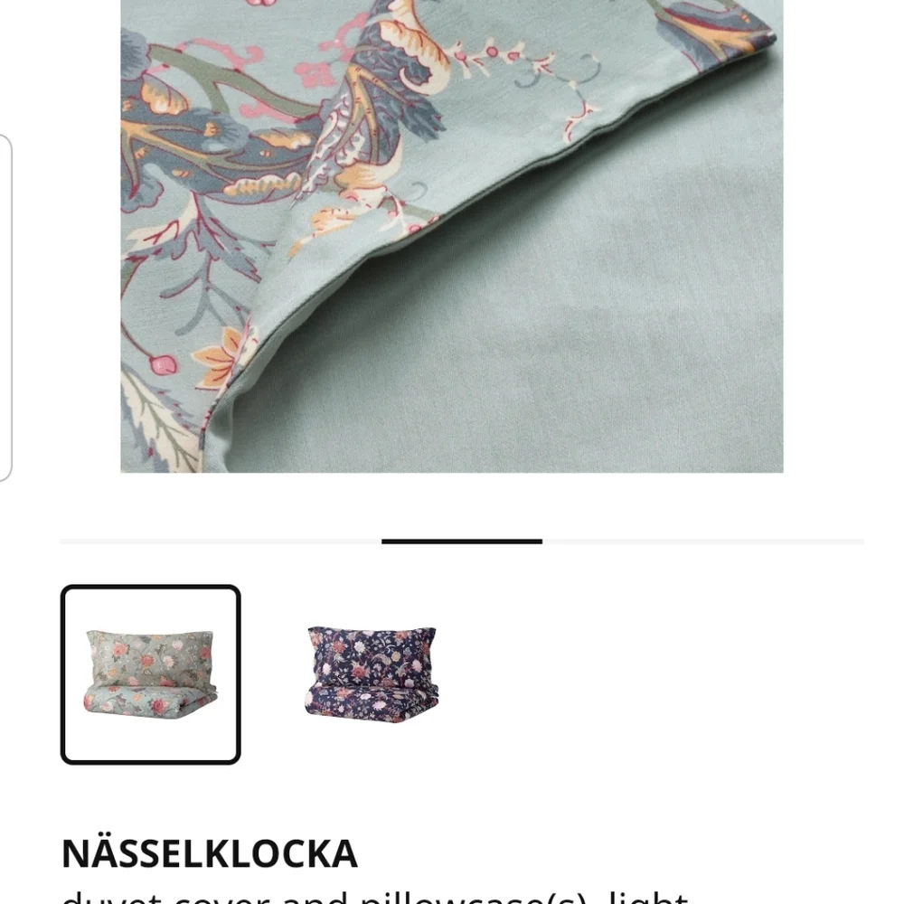 IKEA Floral Duvet Cover Set - Pink and Gray
